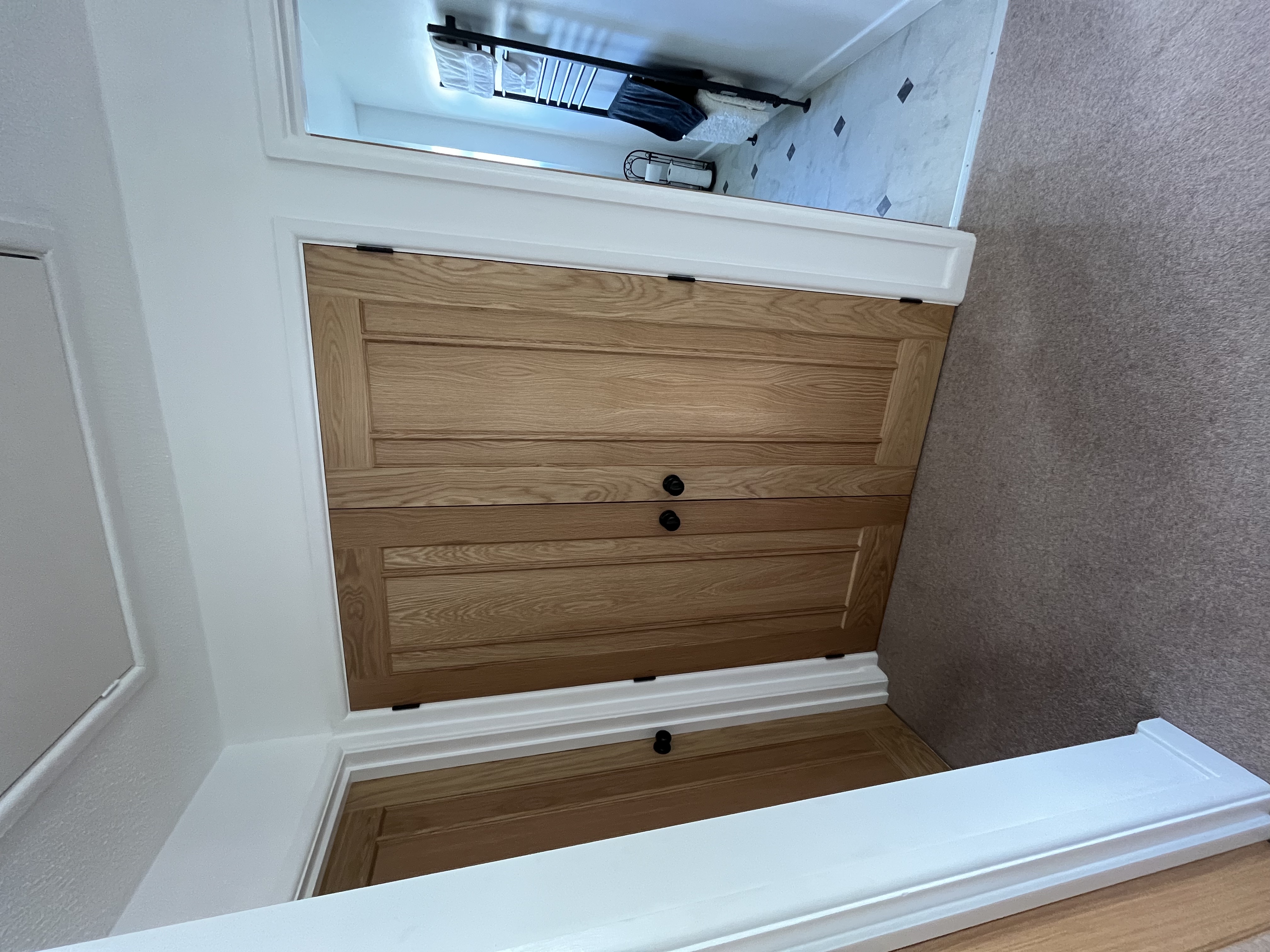 Bayline joinery in progress — bespoke fitted furniture install